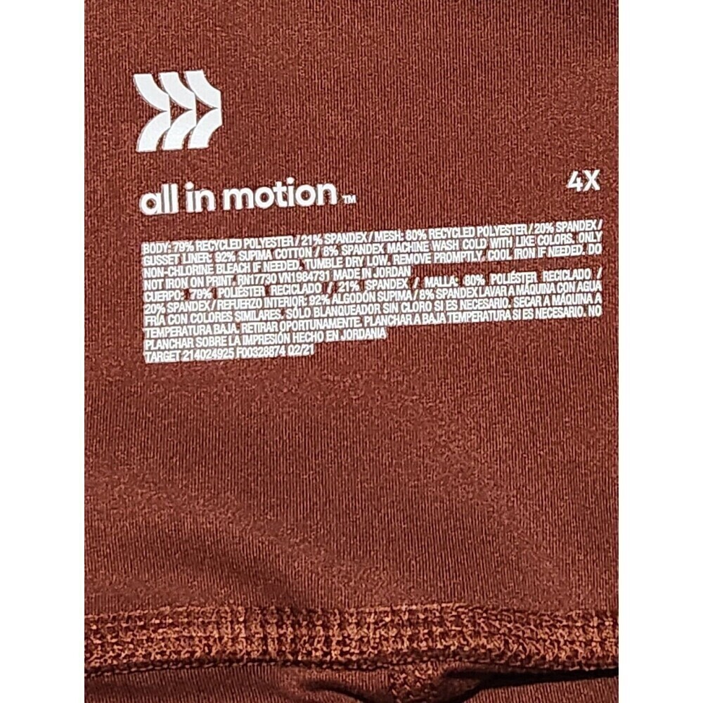 All in motion leggings Sise 4X Color Terracotta With Pockets Stretch - Picture 12 of 14